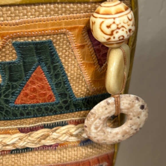 LIKE NEW! Women's Sharif Multicolored Skin Leather Purse - Picture 7 of 12